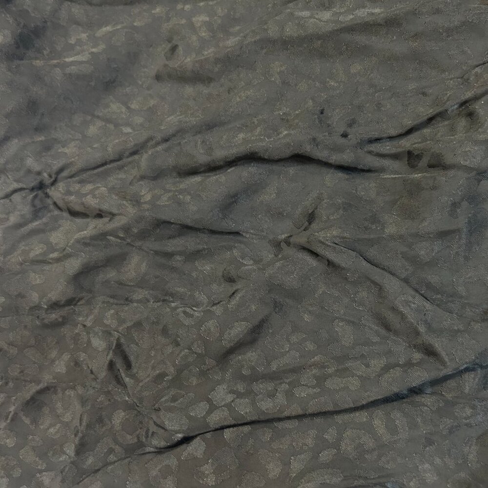 Black Leopard Print Metallic Skirt Hi Low Bohme Medium Women - Picture 8 of 8